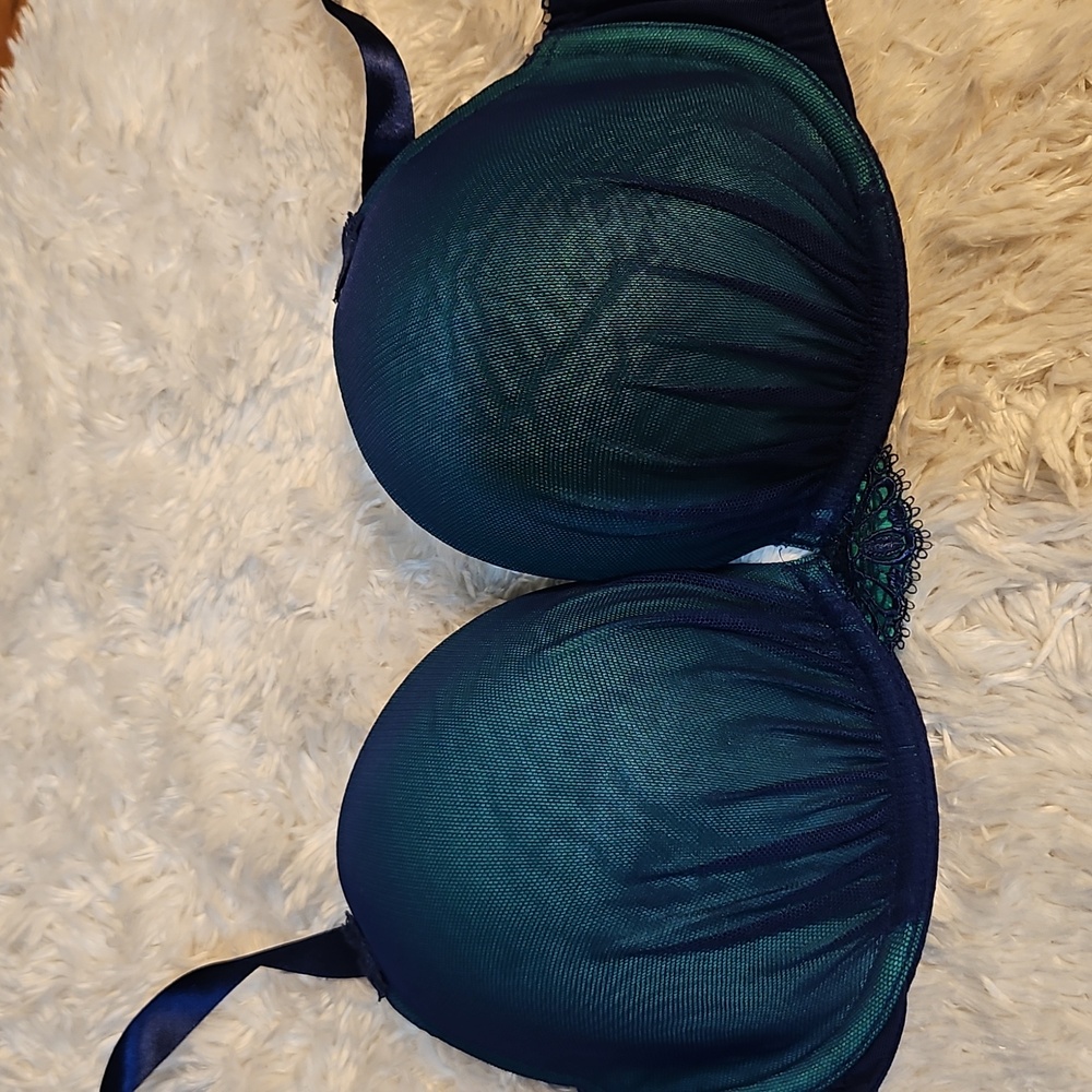 Teal & Navy Blue Bra Full Coverage Underwire Everyday Lingerie ,SZ 40B - Picture 4 of 14